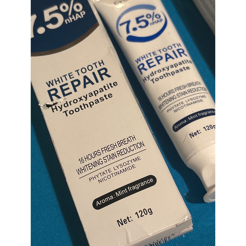 NEW Hydroxyapatite Toothpaste 7.5% Enamel Strengthening & Protection, Mint x2 - Picture 8 of 10